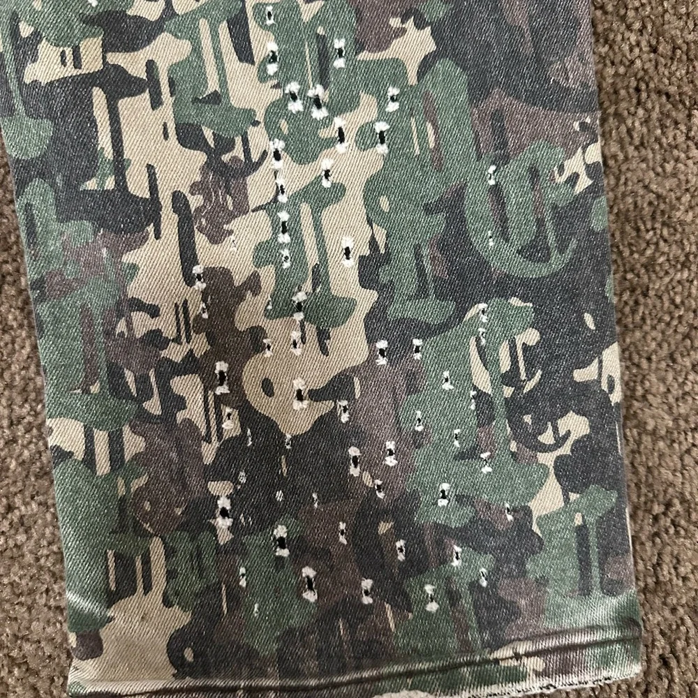 Purple Brand Camo Jeans Men Size 36 Slim Fit Distressed Factory Fade - Picture 10 of 15
